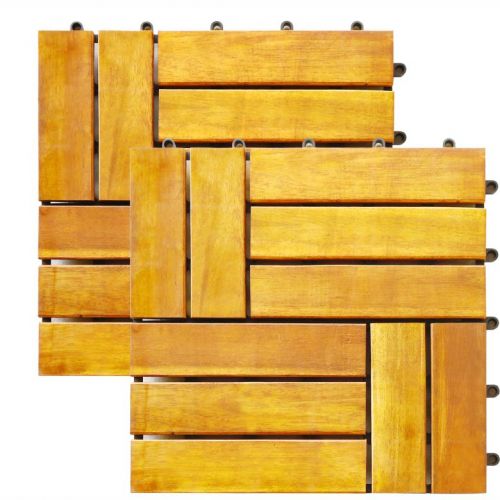 10 Slats Square - Wood Deck Tiles